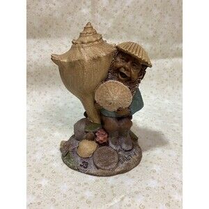 Gnome Salty With Sea Shell Penny & Sand Dollar Tom Clark Sculpture Figurine 1986